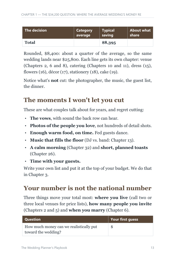 Page from Chapter 1: the $8,400 savings table